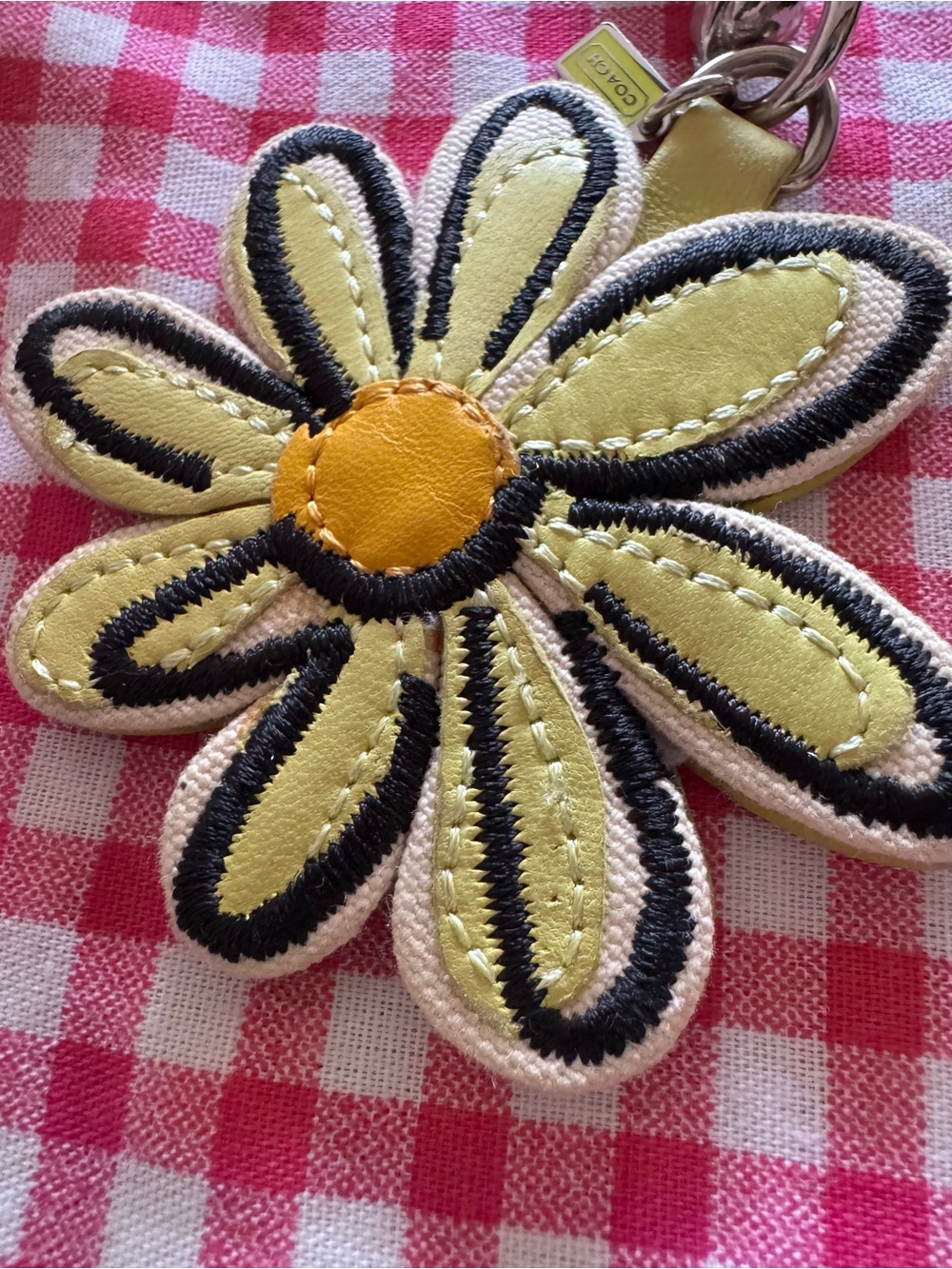Coach Y2K Scribble Flower Purse Charm Rare! Vintage! - Picture 4 of 4